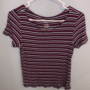 Striped scoop neck American Eagle tee